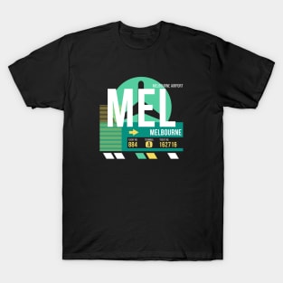 Melbourne (MEL) Airport // Retro Sunset Baggage Tag T-Shirt